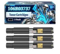 106R03737 Toner Cartridges Compatible for Xerox VersaLink C7020T C7025 C7025D C7025S Printers, With Chip Large Capacity 33600 Pages (3 Pack Black)