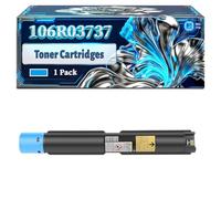 106R03737 Toner Cartridges Compatible for Xerox VersaLink C7025T C7030 C7030D C7030S C7030T Printers, With Chip Large Capacity 33600 Pages (1 Pack Cyan)