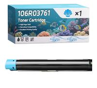106R03761 106R03760 106R03759 Toner Cartridge Compatible for Xerox VersaLink C7000 Printers, High-Definition Printing Effect with Chip, 20700 Pages (1 Pack Cyan)
