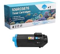 106R03876 Toner Cartridges Compatible for Xerox VersaLink C505S C505SW C505X Printers, High-Definition Printing Effect with Chip, 21200 Pages (1 Pack Cyan)