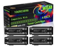 106R03896 Compatible for Xerox Toner Cartridge with Chip VersaLInk C600 C600DN C600N C605 C605X Printers (4 Pack Black)