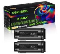106R03896 Compatible for Xerox Toner Cartridge with Chip VersaLInk C600 C600DN C600N C605 C605X Printers (2 Pack Black)