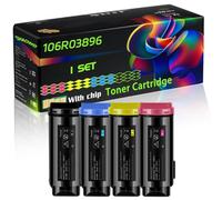 106R03896 Compatible for Xerox Toner Cartridge with Chip VersaLInk C600 C600DN C600N C605 C605X Printers (4-Pack BK/C/M/Y)