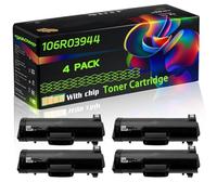 106R03944 Compatible for Xerox Toner Cartridge with Chip VersaLink B600 B605S B610 B615X B600DN Printers (4 Pack Black)