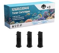 106R03944 Toner Cartridges Compatible for Xerox VersaLink B600 B600DN B605 B605S B610 B615 Printers, High-Definition Printing Effect with Chip, 48000 Pages (3 Pack Black)