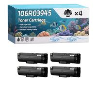 106R03945 Toner Cartridge Compatible for Xerox VersaLink B600DN B605S B605X B605XL B610DN B615X Printers, High-Definition Printing Effect with Chip, 56700 Pages (4 Pack Black)