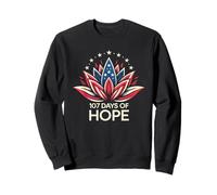 107 Days of Hope Patriotic USA Flower Lotus American Flag Sweatshirt