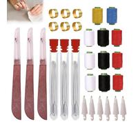107 PCS Sewing Tool Set, Stainless Steel Sewing Needle Kit with Needle Case, Threaders, Thimbles, Threads, Seam Rippers, DIY Needles and Thread Kit for Craft and Sew ing