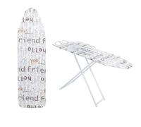 107 x 30 cm Ironing Board, Medium Folding Ironing Board, Space Saver Ironing Boards, Lightweight Non Slip Iron Boards for Home, Household, Office, Bathroom (White)