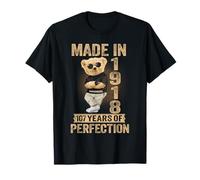 107 Year Old Made in 1918 Teddy Bear 107th Birthday Women T-Shirt