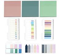 1070 Pieces Sticky Notes Tabs Set, Index Labels, Sticky Notes, Sticky Notes, Page Markers, Self-Adhesive Morandi Sticky Notes, Aesthetic Tab Markers, Index Sticky Notes, Adhesive Strips, Flags Index
