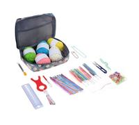 107Pieces Crochet Hooks Set Beginner Hooks Kits with Case, Ergonomic Hook Needle Weave Yarn Tools for Beginners and Accessories for Yarn Starter