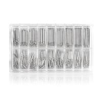 108/144/270/360pcs Watch Link Pins Remover Watchband Spring Rod Tool Set 8mm-25mm For Smartwatch Repair Watchstrap Spring Pins Kit Assortment Stainless Steel Inch For Trailer Bands Brooches Women Men