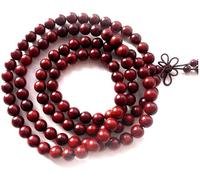 108 Beads Bracelet,Mala Prayer Necklace,Buddhist Link Wrist Wear Sandal Beads Necklace8mm Four Circles,Bracelets For Men And Women