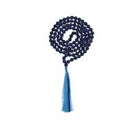 108 Beads Lapis Lazuli Mala Necklace for Meditation, Yoga, Prayer, Reiki & Spiritual Healing - Handcrafted 8mm Natural Gemstone Japa Mala for Spiritual Growth & Third Eye Activation