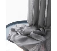 108" Long Semi-Sheer Drapes for Living Room & Bedroom Set of 2 Back TabGrey Linen Look Perfect for Privacy and Sle 118 x 108 Inch