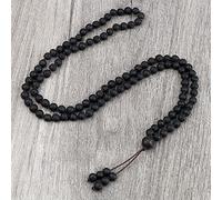108 Natural Stone Fire Agate Black Onyx Beads Bracelet Necklace Men Tiger Eye Necklace Women Malachite Jewelry,Black Lava