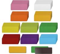 108 PCS Dry Erase White Board Magnets Labels, 3.2 x 1.2 Reusable Magnetic Name Tags Write on Magnets Sticker, Magnet Labels Name Plate for Whiteboard Fridge Classroom Office(9 Colors)