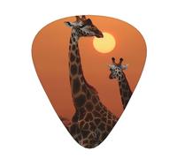108 Pcs Guitar Picks Bulk 3 Different Thickness Personalized Guitar Plectrums With Storage Box Giraffe At Sunset Guitar Accessories For Bass Electric Guitar Acoustic Guitar Lovers