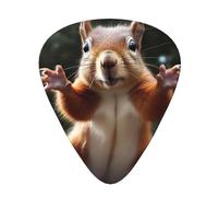 108 Pcs Guitar Picks Bulk 3 Different Thickness Personalized Guitar Plectrums With Storage Box Squirrel Funny Animal Guitar Accessories For Bass Electric Guitar Acoustic Guitar Lovers