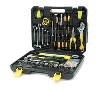 108-Piece Household Tool Kit for DIY & Home Repair - Complete Tool Set with Claw Hammer, Adjustable Wrench, Ratchet Wrench, Screwdrivers, Socket, Plier, and More in Portable Storage Case