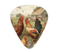 108 Pieces Guitar Picks in Bulk, 3 Different Thickness Custom Guitar Tips with Storage Box for Chickens and Agricultural Guitar Accessories, for Bass, Electric Guitar