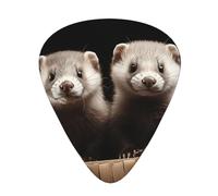 108 Pieces Guitar Picks in Bulk, 3 Different Thickness Picks, Customizable Guitar Picks with Storage Box, Ferrets, Guitar Accessories for Bass, Electric Guitar, Guitar Lovers