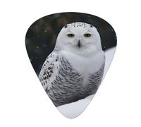 108 Pieces Guitar Picks in Bulk, 3 Pcs Different Thickness Custom Guitar Picks with Storage Box, Snow Owl Guitar Accessories, for Bass, Electric Guitar, Lovers