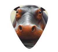 108 Pieces Guitar Picks in Bulk, 3 Pcs Different Thickness Customizable Guitar Picks with Storage Box, Hippo Guitar Accessories for Bass, Electric Guitar, Guitar Lovers