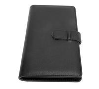 108 Pockets Photo Album, PU Leather with Locking Buckle, Photo Book, HIGH TRANSPARENCY POCKET PAGE, for 3 inch photos taken by for mini 12 11 and other mini series camerasscrapbook (Black)