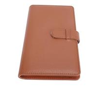 108 Pockets Photo Album, PU Leather with Locking Buckle, Photo Book, HIGH TRANSPARENCY POCKET PAGE, for 3 inch photos taken by for mini 12 11 and other mini series camerasscrapbook (Brown)