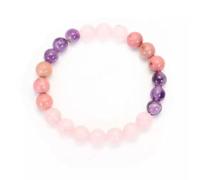 108 Prayer Beads Necklace Bracelet Tassel Natural Crystal Stone Gems -Bracelet-(+Rose Quartz)
