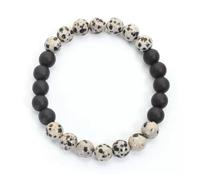 108 Prayer Beads Necklace Bracelet Tassel Natural Crystal Stone Gems -Bracelet-(Spotted Stone+Matte ...