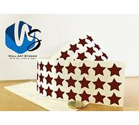 108 Star Shape Vinyl Stickers 20mm Self Adhesive Peel and Stick Colour Label 1000E (Burgundy)