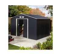 Rowlinson Trentvale Metal Apex Shed 10ft x 8ft, Dark Grey