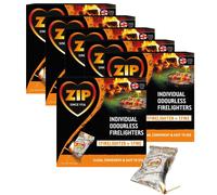 108 Zip Fire Lighters Individual odourless Cubes Instant Light BBQ