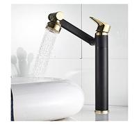 1080 Degree Basin Faucet Kitchen Sink Bathroom Mixer Aerator 2 in 1 Black Tap Heated Gourmet(B-6009H-Gery)