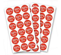 1080 Pcs 50 Percent Off Stickers,Price Stickers for Retail Store 3/4 Inch