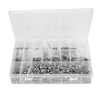 1080 Pcs Hex Socket Screw Kit, Stainless Steel 304 Screw Nut Flat Washer Assortment, M2 M3 M4 Screws with Nuts and Washers for Machinery Electronics Household Appliances