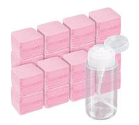 1080 PCS Lint Free Wipes for Nails, Pink Nail Eyelash Extension Wipes, Super Absorbent Soft Non-Woven with a Pump Dispenser Bottle Disposable Nail Polish Remover for Polish Clean Acrylic Nails Remover