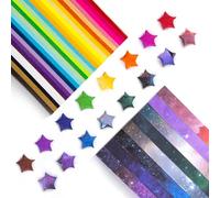 1080 PCS Origami Star Paper Strips - Pre-Cut Lucky Star Folding Paper for DIY Crafts, 27 Colors + Starry Sky Gradient, Decorative Arts Supplies for Party/Gift/Home Decor