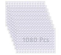 1080 Pieces Hook and Loop Dots 10mm, 540 Pairs Self Adhesive Dots, Double-Sided Adhesive Tape Stickers Removable Sticky Back Coins for Room Decoration, Home, Office (White)
