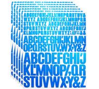 1080 Pieces Letter Sticker Adhesive & Waterproof 0.5 1 1.5 Inch Vinyl Alphabet for Scrapbook Notebook Name Tag Graduation Cap Water Bottle - Blue Sticker Decals