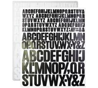 1080 Pieces Letter Stickers, Sticky Alphabet Sticker for Scrapbook, Water Bottle, Mailbox, Signs - 6 Sheets Black&White（0.5 Inch, 1 Inch and 1.5 Inch）