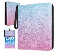 1080 Pockets Card Binder 9 Pocket, Trading Card Binder with 60 Page Removable Sleeves, Zipper Card Book Album Holder[PROTECTIVE][PLEASANT TOUCH SURFACE]