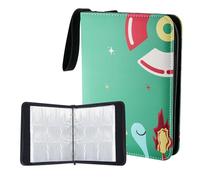1080 Pockets Cards Holder Album, 9-Pocket PU Leather Trading Card Binder Collectors Holder Card Book for Trading Games Cards and Photos etc. with Zipper & 60 Removable Sleeves