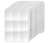 1080 Pockets Trading Card Sleeves - 60 Sheets Double-Side 9Pocket Card Holder, 11 Holes Fit A4 2 3 4 Ring Binder