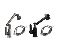 1080° Rotatable Faucet Robot Arm Kitchen Tap Grey Kitchen Accessories Flexible Water Control Modern Design for Easy Use
