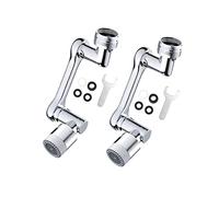 1080° Rotating Faucet Extender, 2 Pcs Large Angle Rotating Splash Filter Faucet Aerator with 2 Water Outlet Modes, Universal 1080° Swivel Extension Faucet Aerator, Faucet Extender for Bathroom Sink