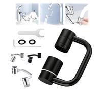 1080° Rotating Faucet Extender, 2025 New Rotatable Tap Extender Adapter for Kitchen & Bathroom Sink - Multifunctional Faucets Aerator Extension, Sink Sprayer Attachment with 2 Model (Black-Copper)